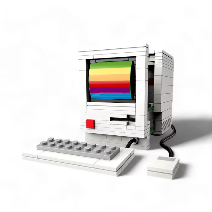 MADNESSTOYS MAQUETA BLOQUES CONSTRUCCION COMPUTER RETRO MODELS 22x6x19 Cms. - 1