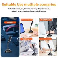 Microfono USB Ajustable Profesional De Alta Calidad Para Laptop Y Computadora Estudio Cantar Juego Streaming Micrófono Con Soporte - details 2