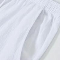 MOV-Pantalones De Lino Para Hombre Verano Transpirables Trousers De Lino Fitness Casual Color Sólido Jogging Callejero - details 8