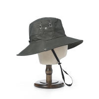 Sombrero De Pescar De Hombre Para Verano Resistente Al Sol Con Gran Alas Sombreros De Pescar Al Aire Libre Transpirables Y Anti UV - details 2