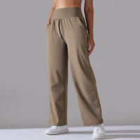 Pantalones Rectos De Pierna Ancha Para Mujer Casual Pantalones De Oficina Cintura Alta Holgados Para Danza Leggings Sin Costuras De Nylon - details 36