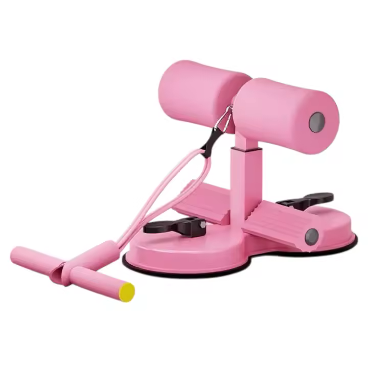 Barra auxiliar de sentadillas con banda de resistencia, soporte para pies de entrenamiento abdominal con ventosas dobles, equipo de ejercicio de gimnasio en casa barra - 1
