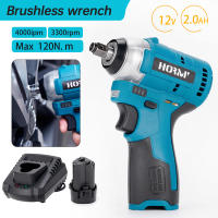 Llave De Impacto Eléctrica Sin Cable Hormy 120N.m 3/8 Pulgada Mini Torque Para Herramientas DIY Compatible Con Batería De Litio 10.8V Makita - details 2