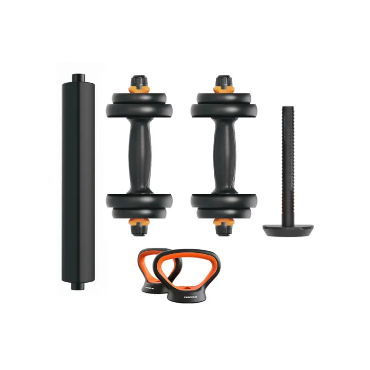 Kit de pesas V2 10Kg Xiaomi Fed: mancuernas (pesos + barras) + barra + pesa rusa - 1