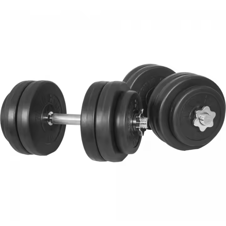 Gorilla Sports Juego de mancuernas de plástico de 30 kg - 1