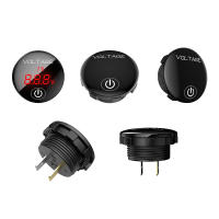 Voltímetro Digital LED Automotriz Para Motocicleta DC 5V-48V Con Pantalla De Capacidad De Batería Y Interruptor Táctil - details 1