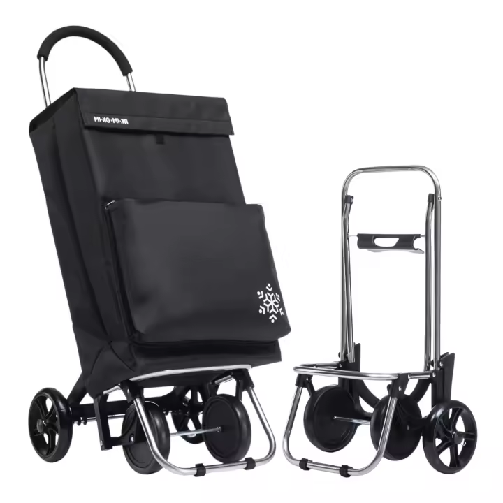 Carrito de Compra Plegable con Bolsa Térmica Impermeable y 4 Ruedas,Ligero, 94x44x38cm,40 litros,Resistente y Reutilizable,Carro de Compra Plegable, 4 Ruedas de Alta Resistencia,Carro Compra. (COMPRA-001) - 1
