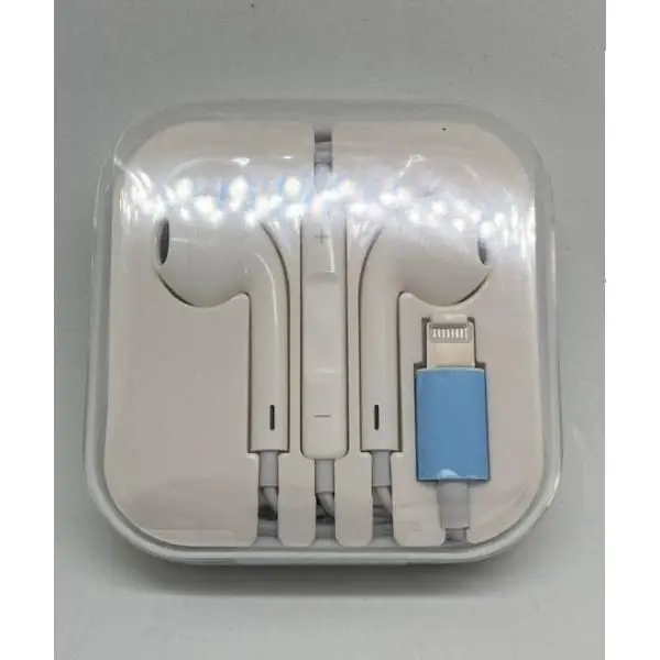 Auriculares con cable compatible con teléfonos móviles iPhone, iPad, iPhone 7, 7+, 8, 8+, X, XS, XR, color blanco - 1