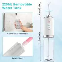 Irrigador Bucal Inalámbrico Recargable USB，Ocho boquillas， - Limpieza Profunda Portátil Impermeable - details 2