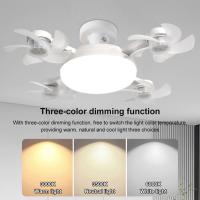 La última luz de ventilador de drones plegables de control remoto en 2025, ventilador + iluminación en uno, con control remoto, con luz de 3 colores, para garaje de cocina del dormitorio, compatible con enchufe de tornillo E26 / e27，Base regalada - details 1