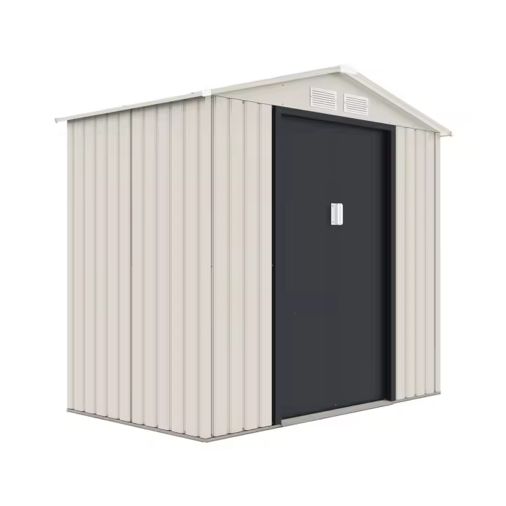 Caseta metálica de jardín "Nebraska" - 2,70 m² - Beige/gris antracita - 1