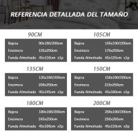 Sábanas premium verano , ropa de cama de 3 piezas, juego de cama de varios tamaños y colores (90/105/135/150/180/200) suave , liso, sin estampados, y sencilla,Sábana Antimanchas para Niños, no se descolora ni pierde brillo. Sábana matrimonial ,Secado Rápi - details 6
