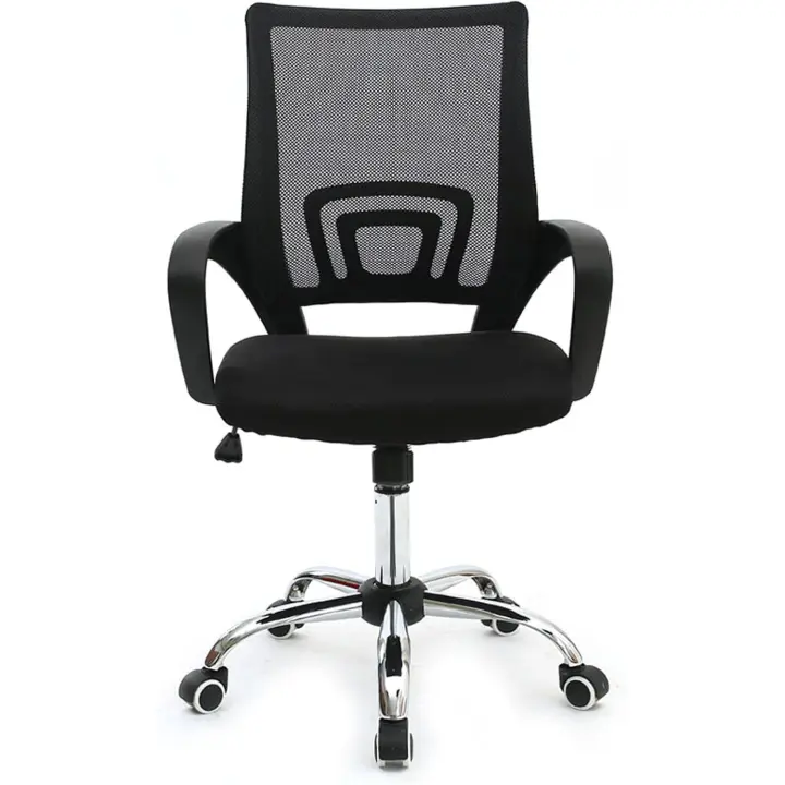 JUPPLIES Silla Escritorio Ergonomica - Silla Oficina con Apoyo Lumbar, Estructura de Acero, Malla Transpirable, Ruedas Giratorias 360° Soporta hasta 120kg (Ergonómica sin reposacabezas) - 1