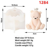 Molde De Velas De Oso 3D En Silicona Para Resina Y Sabão Molde De Decoração De Casa Para Velas Molde De Resina De Oso Teddy Bear - details 5