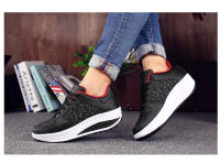 Zapatos De Moda Con Punta Redonda Y Tacón Inclinado Para Mujer Cómodos Y Transpirables Con Suela Gruesa Zapatillas Deportivas Al Aire Libre - details 3
