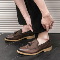 Zapatos De Liderazgo Elegante Para Hombre Casual Formal Slip-on Loafers De Cuero Tassel Para Noche Fiesta Boda Zapatos De Velada - details 22