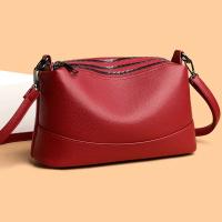 Bolso De Hombro Para Mujer 2024 Gran Capacidad Con Tres Capas De Cremalleras Color Sólido De PU Cuero Bolso Cruzado De Moda - details 13