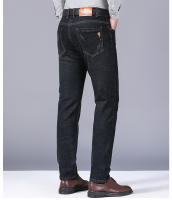 Jeans Rectos Para Hombre Moda 2024 Pantalones Slim Fit Elásticos Y Cómodos Trajes De Negocios Denim Suave Ropa Masculina De Marca - details 8