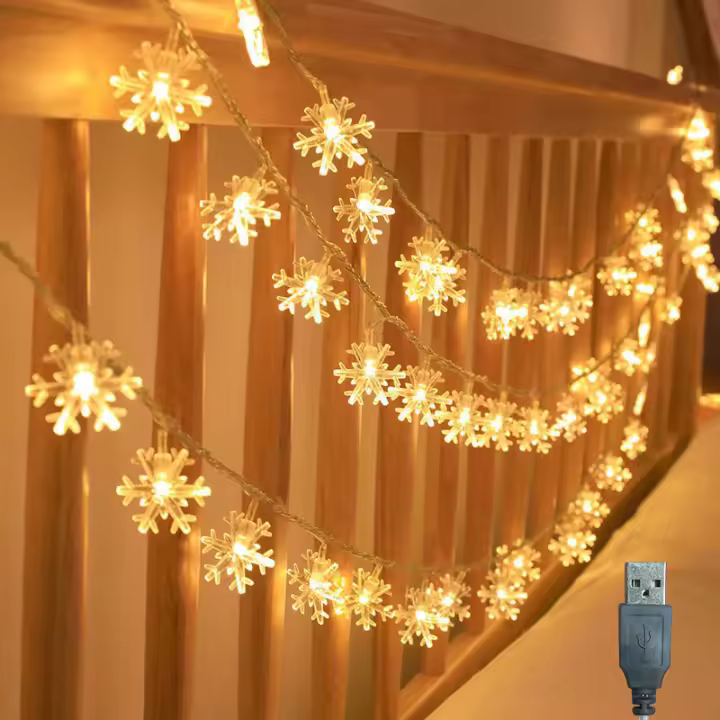 Luz De Hielo LED Con Forma De Encaje USB Para Decoración De Jardín Y Sala De Estar Fiesta De Cumpleaños Boda Año Nuevo Luz Festiva - 1