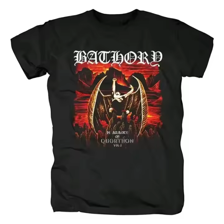Camiseta Bathory Black Metal Venom Talla Grande Hombre Verano Manga Corta Algodón Estilo Casual Hip Hop Mujer Streetwear - 1