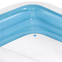 INTEX - Piscina hinchable rectangular azul, 305x183x56 cm, 1.020L. Para niños desde 6 años, con 3 cámaras de aire, tapón de desagüe y parche. Verano, jardín, juego acuático, resistente, familiar, segura, vinilo duradero, fácil montaje, diversión - details 6