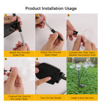 2pcs Luz Solar De Medusa Para Exterior Lámpara LED De Fibra Óptica Para Jardín Villa Lawn Camping Impermeable Iluminación De Camino - details 5