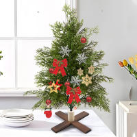 Árbol De Pino Artificial De Navidad 40-50cm Ramas De Ciprés Para Decoración De Jardín Y Hogar Planta De Xmas Para Fiesta De Año Nuevo Y Porche - details 2