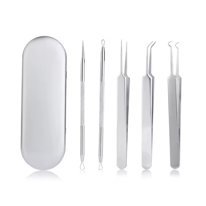 Kit de herramientas para quitar espinillas y espinillas, 5 UDS., herramienta extractora de espinillas Comedone - 1
