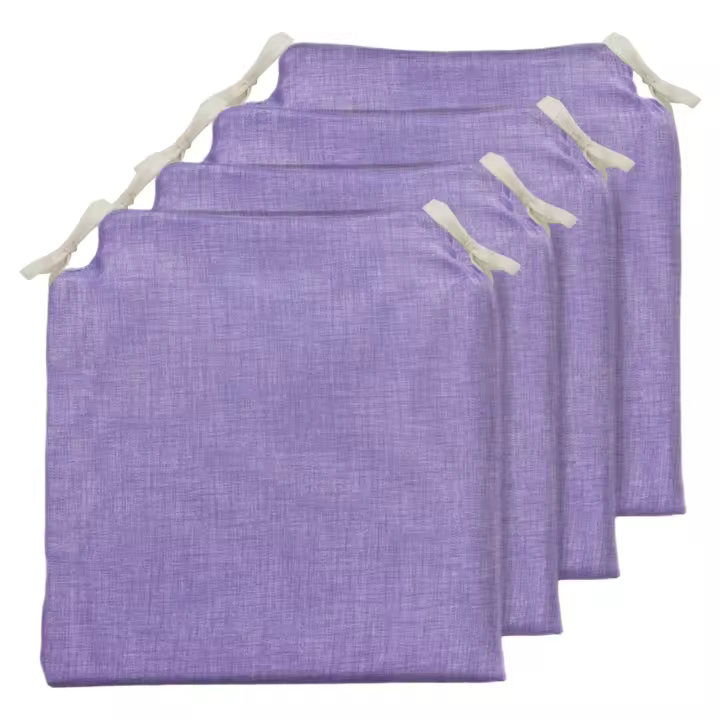TIENDA EURASIA - Cojines para Sillas de Cocina o Jardín | Pack 4 Cojines | Colores Pastel | 40 x 40 x 4 cm | Funda de Tela Lavable con Cremallera | Relleno de Espuma | 2 Cintas de Sujeción | Varios Colores - 1