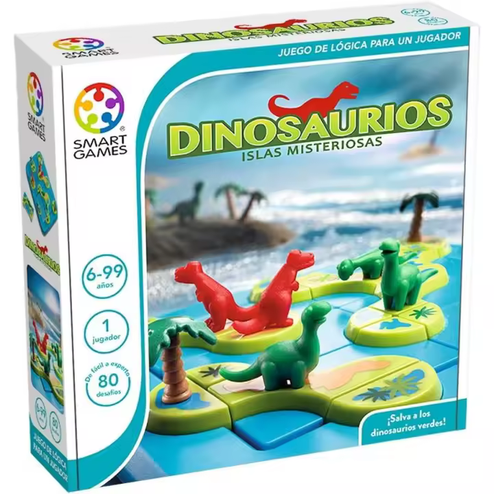 Smartgames - Dinosaurios: Islas Misteriosas | Puzzle 6 Años O Más | Juegos De Mesa Niños | Juegos Educativos 6 Años O Más | Regalo Niño 6 Años | 80 Retos - 1