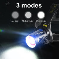 Linterna Frontal LED Potente 200000LM XHP300 Con Sensor Doble Luz Blanca Y Cálida Para Pesca Y Camping Impermeable 18650 - details 7
