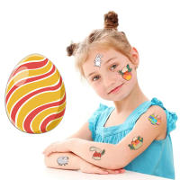 10PCS Tatuajes De Pascua Para El Festival De Conejos Con Diseños De Huevo Animal Y Flor Retro Personalizable Y Resistente Al Agua - details 3
