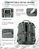 Mochipa Viaje Cabin 40x20x25 para Ryanair, Maletas de viaje avion cabin Bolsa de Cabina para EasyJet Equipo de Mano Cabina Avion Mochila de Senderismo - details 2