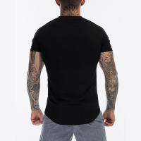 Camiseta De Algodón Para Hombre Deportiva Transpirable Camiseta De Verano Para Gimnasio Manga Corta Estilo Casual Camiseta Ajustada - details 4