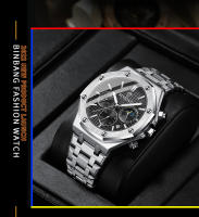 Reloj De Pulsera De Cuarzo Para Hombre BINBONG B0161 Marca De Lujo Acero Inoxidable Resistente Al Agua 30M Cronógrafo Estilo De Negocios - details 16