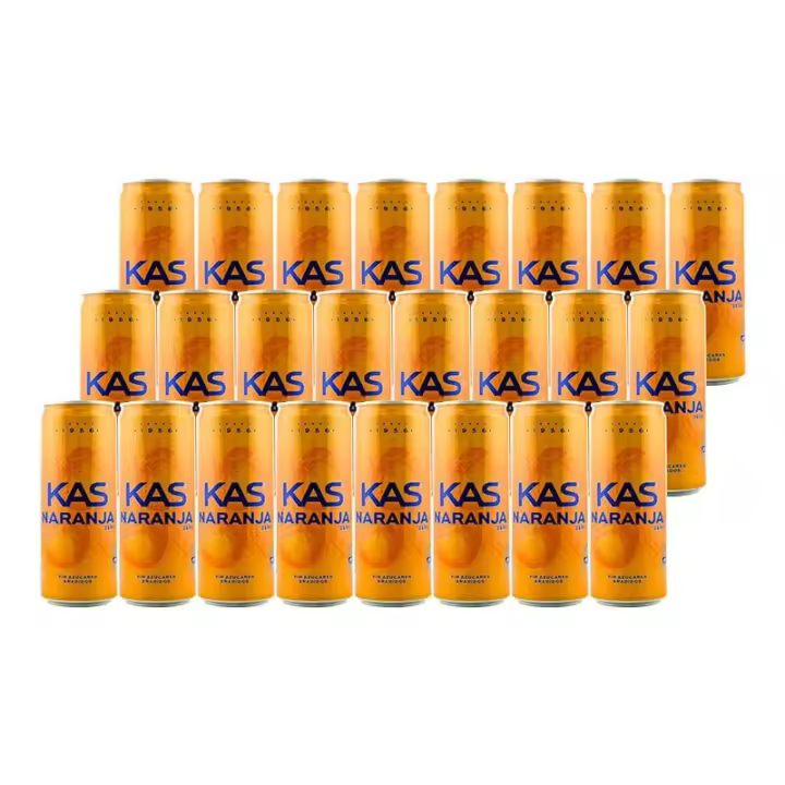 Kas naranja 33 cl pack 24 latas. Total 7.92 litros - 1