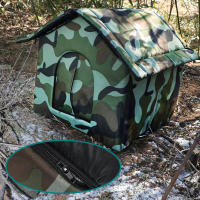 Casa De Gato Impermeable Para Exteriores Calefacción Invierno Cueva Caliente Para Mascotas Pequeñas Cama De Descanso Plegable Y Lavable Para Perro Bebé Suministros - details 2