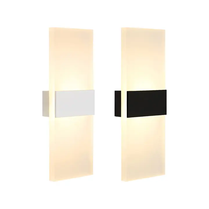 Lámpara De Pared Moderna Y Sencilla De Acrílico Para Iluminación Interior De Dormitorio Sala De Estar Pasillo Luz LED Incluida Instalación En La Pared - 1