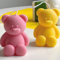 Molde De Velas De Silicona 3D Oso Cartoon Lindo Para Hornear Hacer Sabores Y Cubos De Hielo Kit De Regalo Para Cumpleaños Y Bodas - details 5
