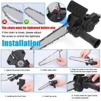 Adaptador Eléctrico Portátil Para Motosierra De 6 Pulgadas Kit De Conversión DIY Para Carpintería Podar Y Cortar Herramienta De Jardín Reparación Doméstica - details 4