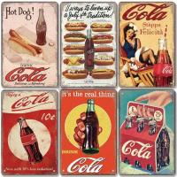 Poster De Refrescos Cola En Metal Estilo Vintage Para Decoración De Barra Pub Club Restaurante Imagen De Botellas De Cola - details 2