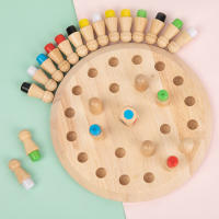 Juego De Memoria De Madera Juego De Ajedrez De Palos Tablero De Colores Juguete Educativo Montessori Para Niños Desarrollo Cognitivo - details 2
