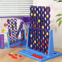 Juego Educativo De Ajedrez Para Niños Tablero De Puzzle Juego De Estrategia Familiar Clásico Azul Vertical Conecta Juguetes Para Educar - details 0