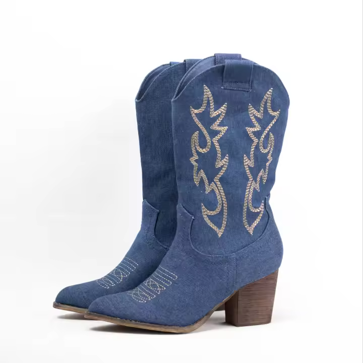 Paloma Wang Botas cowboy mujer con tacón cubano - 1