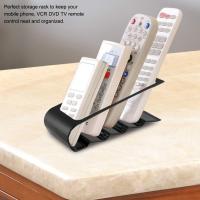 Remote Control Holder, Eco-Friendly Remote Control Organiser Storage Rack Organiser for VCR DVD TVs to Keep Tidy (Black) - details 0