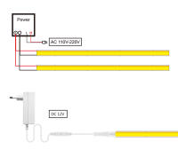 Tira De Luz LED COB Super Delgada Y Nueva 5MM 12V Alta Brillo Dimmable Para Decoración De Habitaciones Y Coches Con 320LEDs/M - details 2