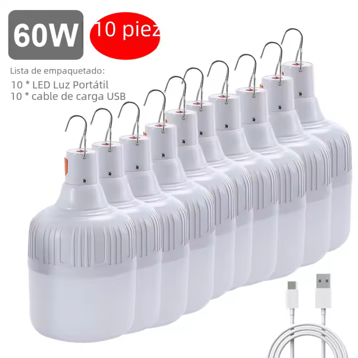 PORCHEDDU Lámpara LED Recargable Usb para Acampar Portátil Iluminación de Emergencia Linternas Luz de Picnic at Aire Libre - 1