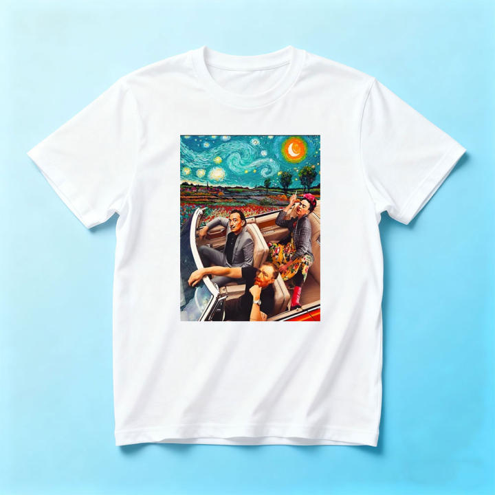 Camiseta De Algodón 100% Con Diseño Clásico De Salvador Dali Vincent Van Gogh Y Frida Kahlo Para Hombres Y Mujeres Camiseta De Moda Casual Para Todas Las Estaciones