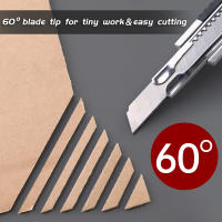 Cuchillo De Utilidad Retráctil De Acero Inoxidable 9mm Para Desempaquetar Corte De Papel Artesanía Carving Para Artistas - details 2