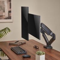 Aisens Soporte Monitor TV Doble Escritorio Mesa para Dos Pantallas 17 a 32 Pulgadas 17" a 32" VESA 75/75 mm Gestión del Cableado Brazo de Montaje Articulado 3 Pivotes, 2 Brazos Ajuste 3D Altura con Inclinación, Giratorio, Rotar 9 kg Por Brazo - details 2